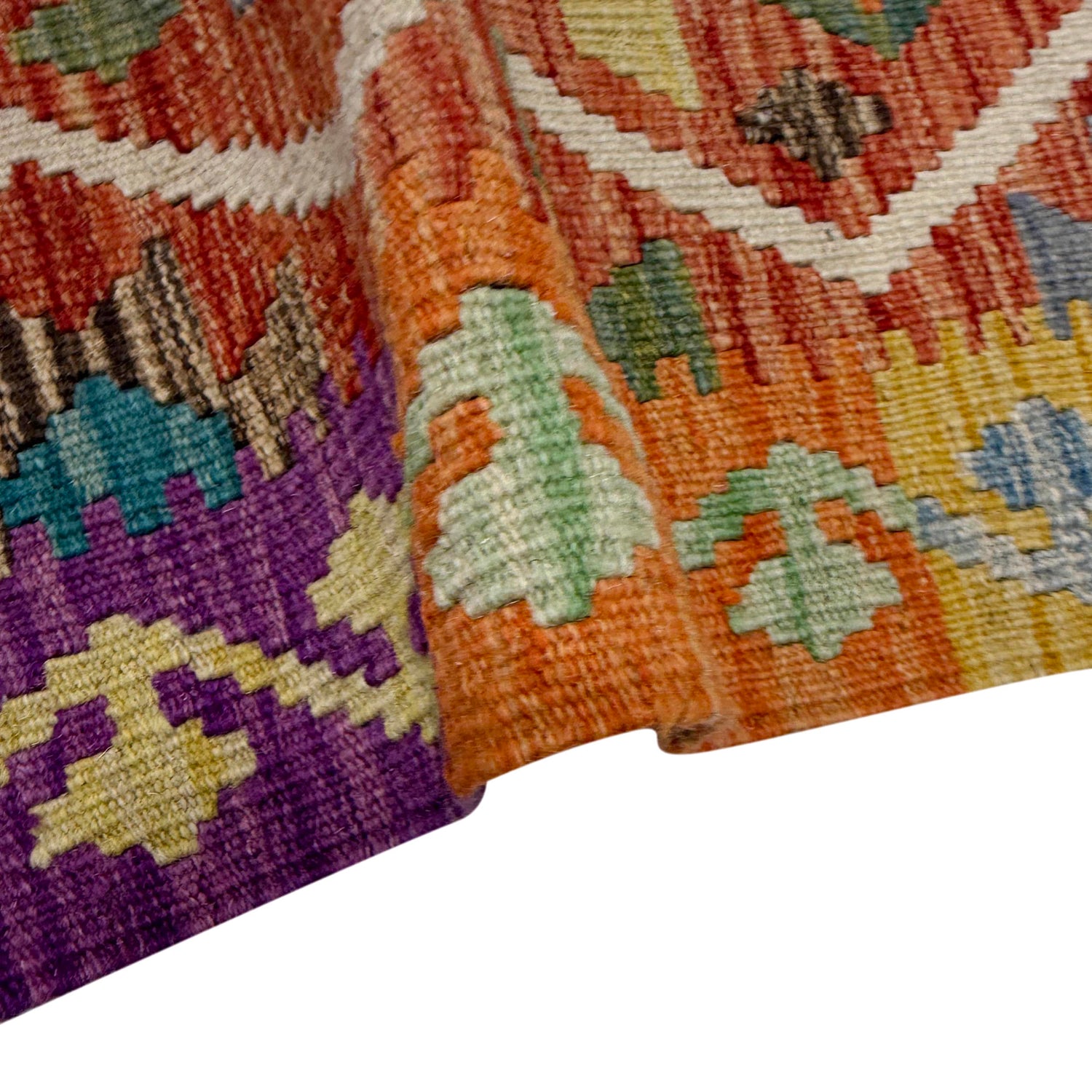 Handmade Vegetable Kelim 2' 9" x 4' 2" (ft) - No. Y39728