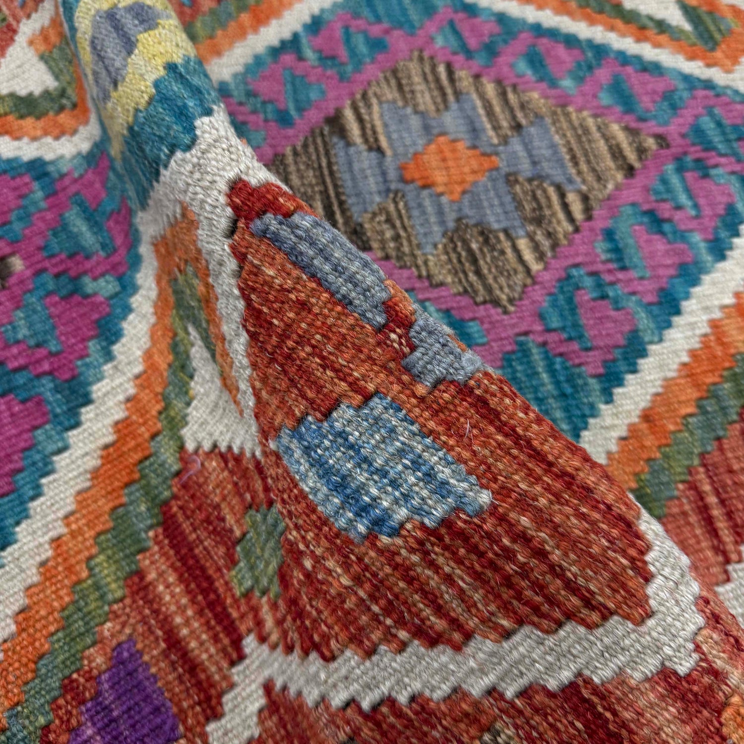 Handmade Vegetable Kelim 2' 9" x 4' 2" (ft) - No. Y39728