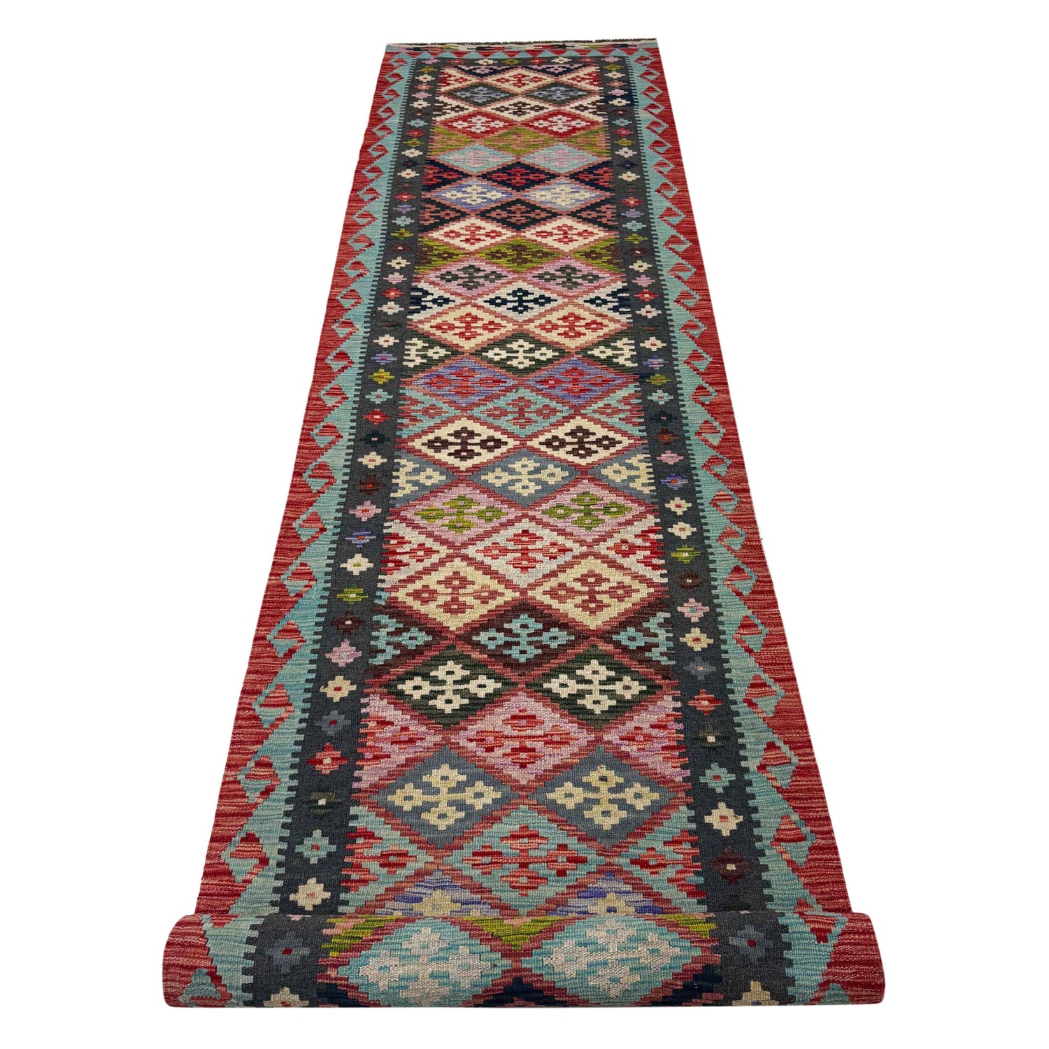 Vegetable Kelim Runner 2' 10" x 12' 6" (ft) - No. Y39730