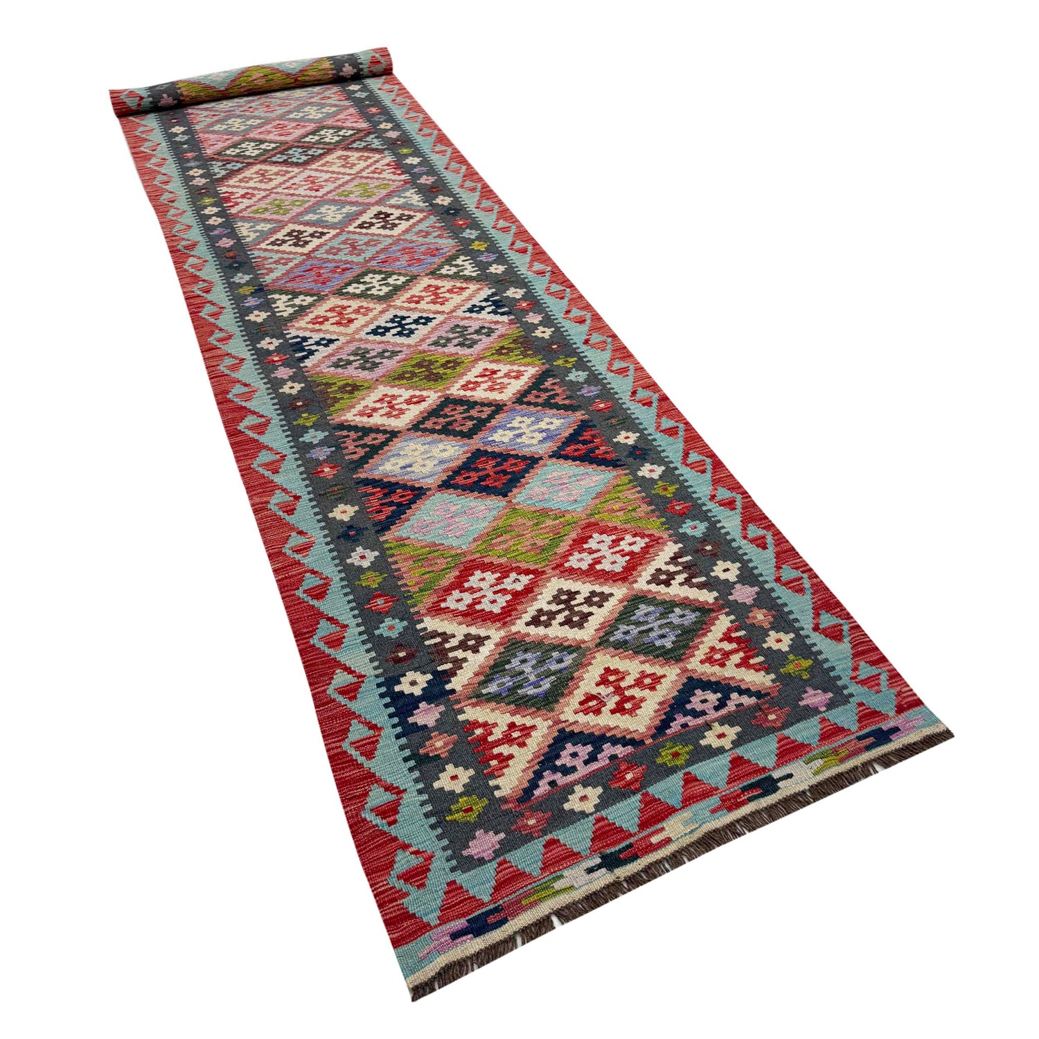 Vegetable Kelim Runner 2' 10" x 12' 6" (ft) - No. Y39730