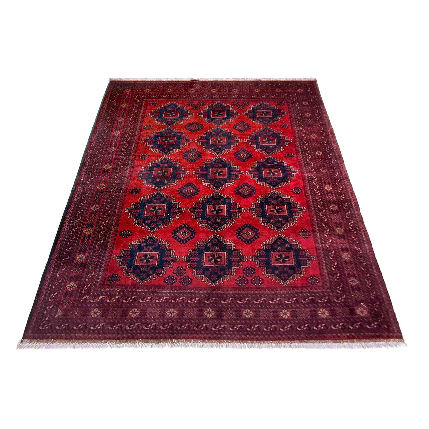 Red Color Khal Mohammadi Carpet 6' 8" x 9' 7" (ft) - No. Y39732