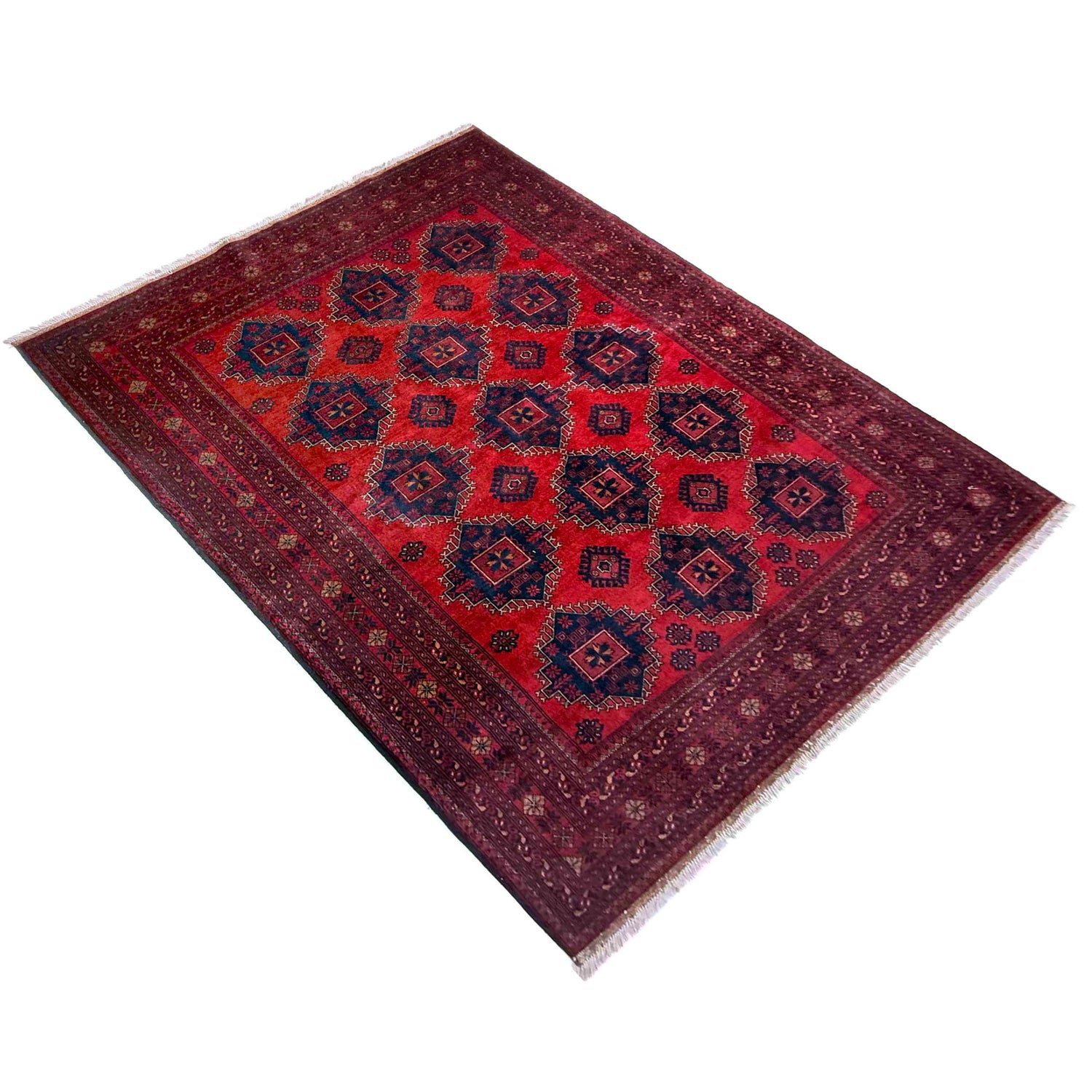 Red Color Khal Mohammadi Carpet 6' 8" x 9' 7" (ft) - No. Y39732