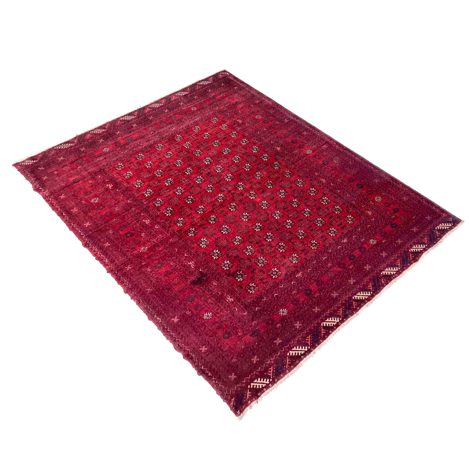 Hand Knotted Bokhara Wool Carpet 6' 7" x 8' 3" (ft) - No. Y39870