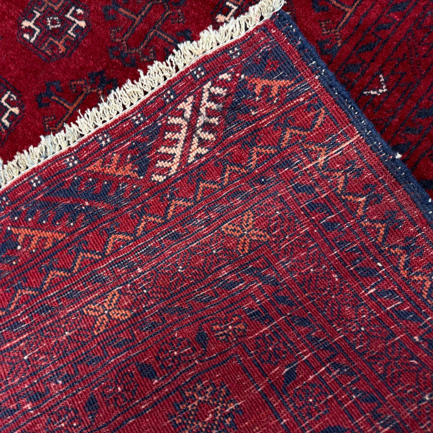 Hand Knotted Bokhara Wool Carpet 6' 7" x 8' 3" (ft) - No. Y39870