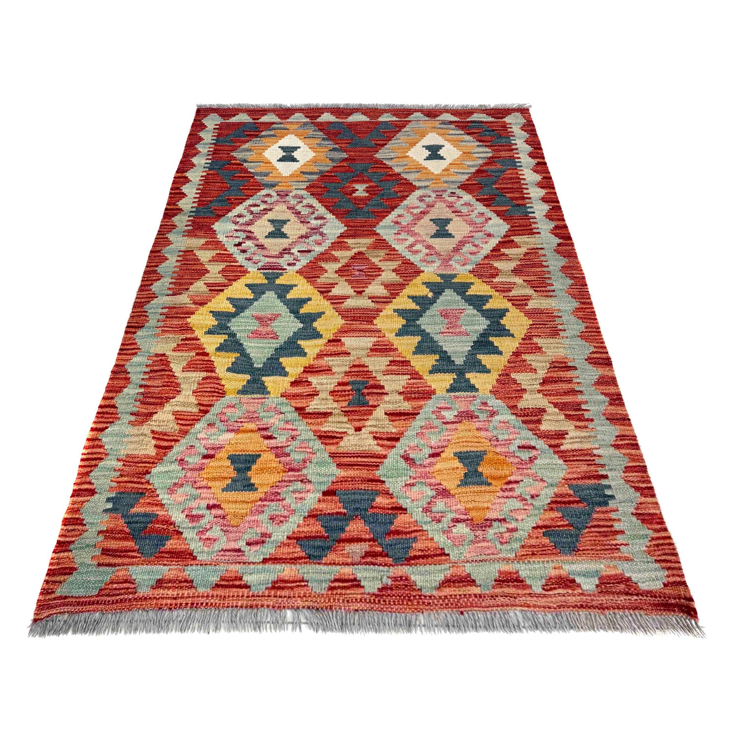 Handmade Vegetable Kelim 2' 9" x 4' 2" (ft) - No. Y39925