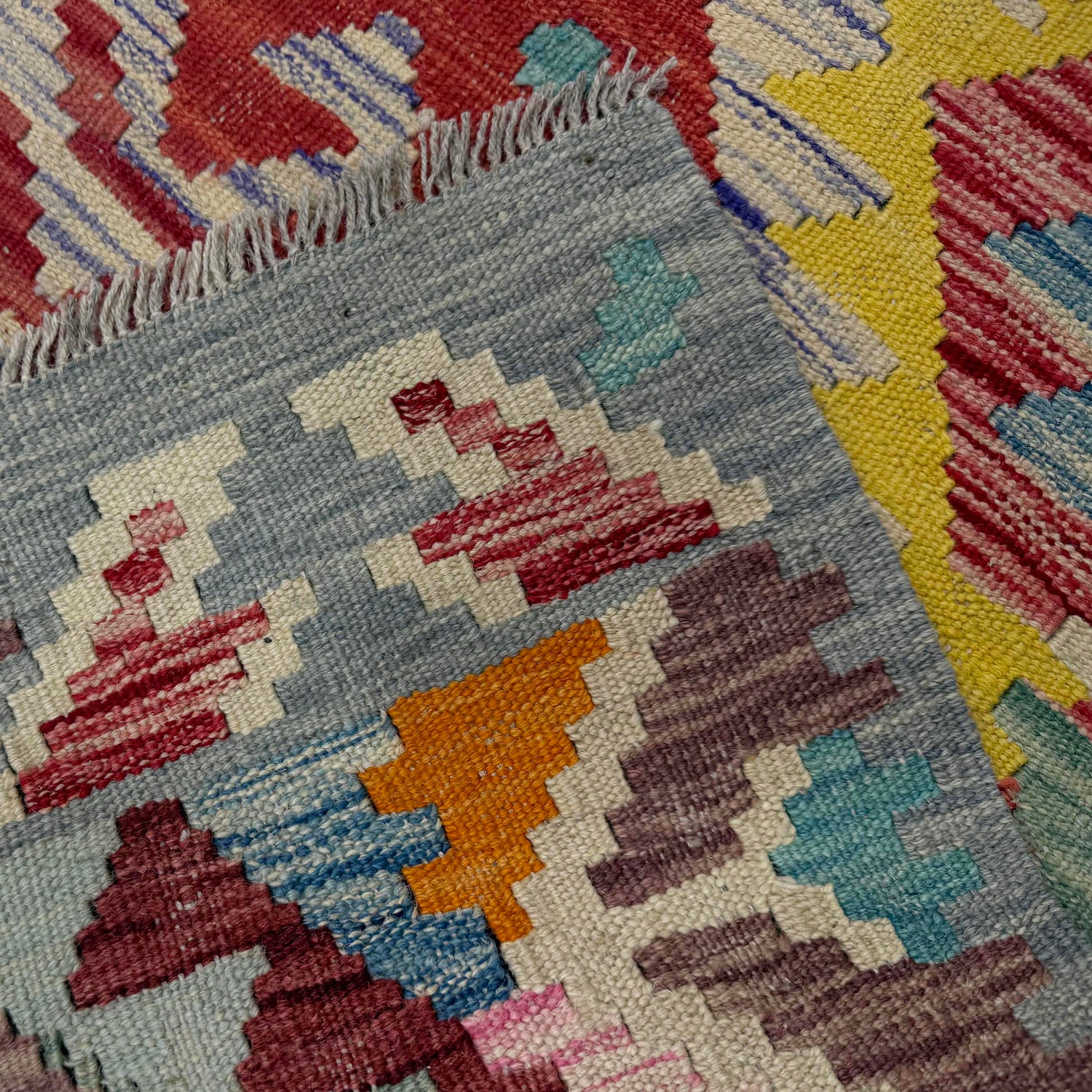 Handmade Vegetable Kelim 2' 8" x 4' 2" (ft) - No. Y39926