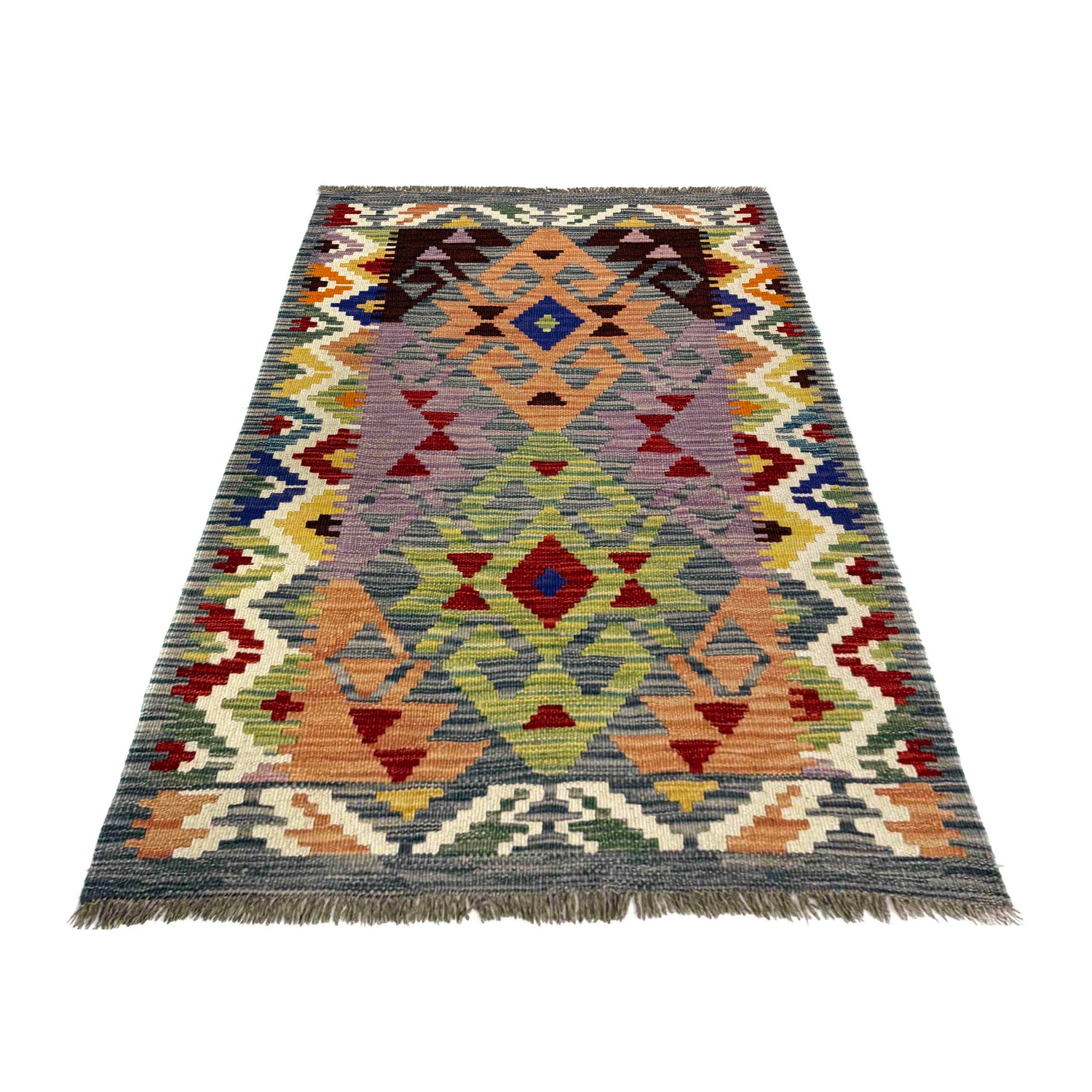Handmade Vegetable Kilim 2' 8" x 3' 11" (ft) - No. Y39927
