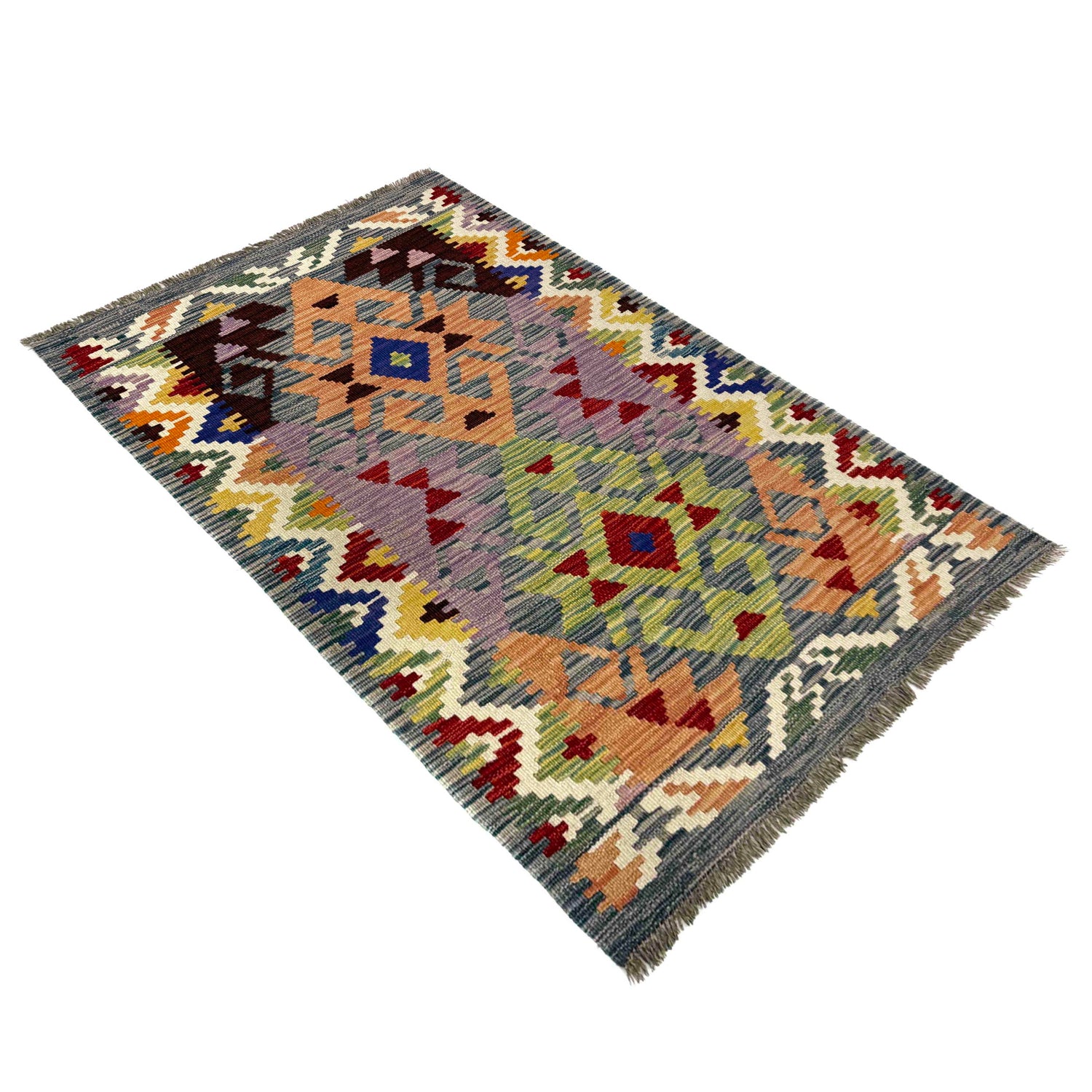Handmade Vegetable Kilim 2' 8" x 3' 11" (ft) - No. Y39927