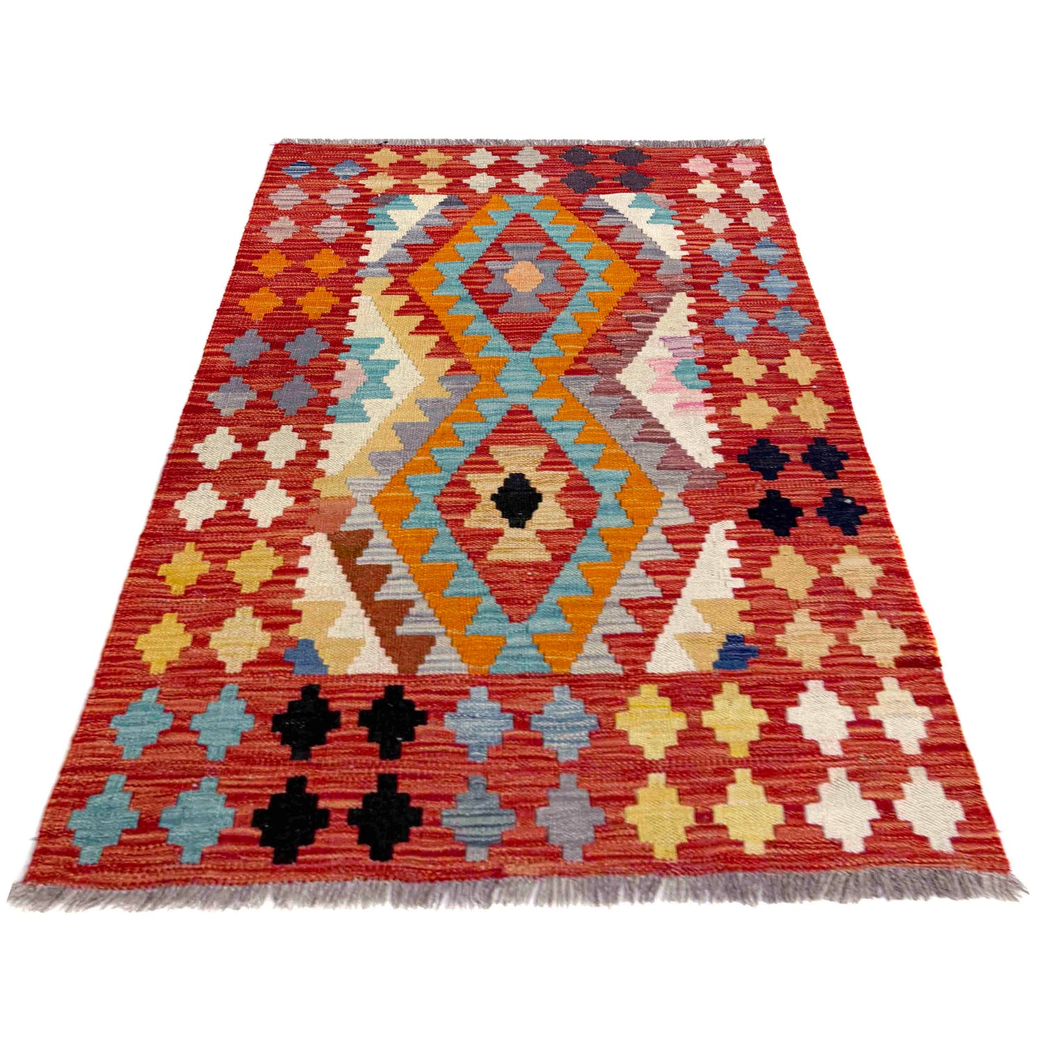 Handmade Vegetable Kilim 2' 9" x 4' 1" (ft) - No. Y39929