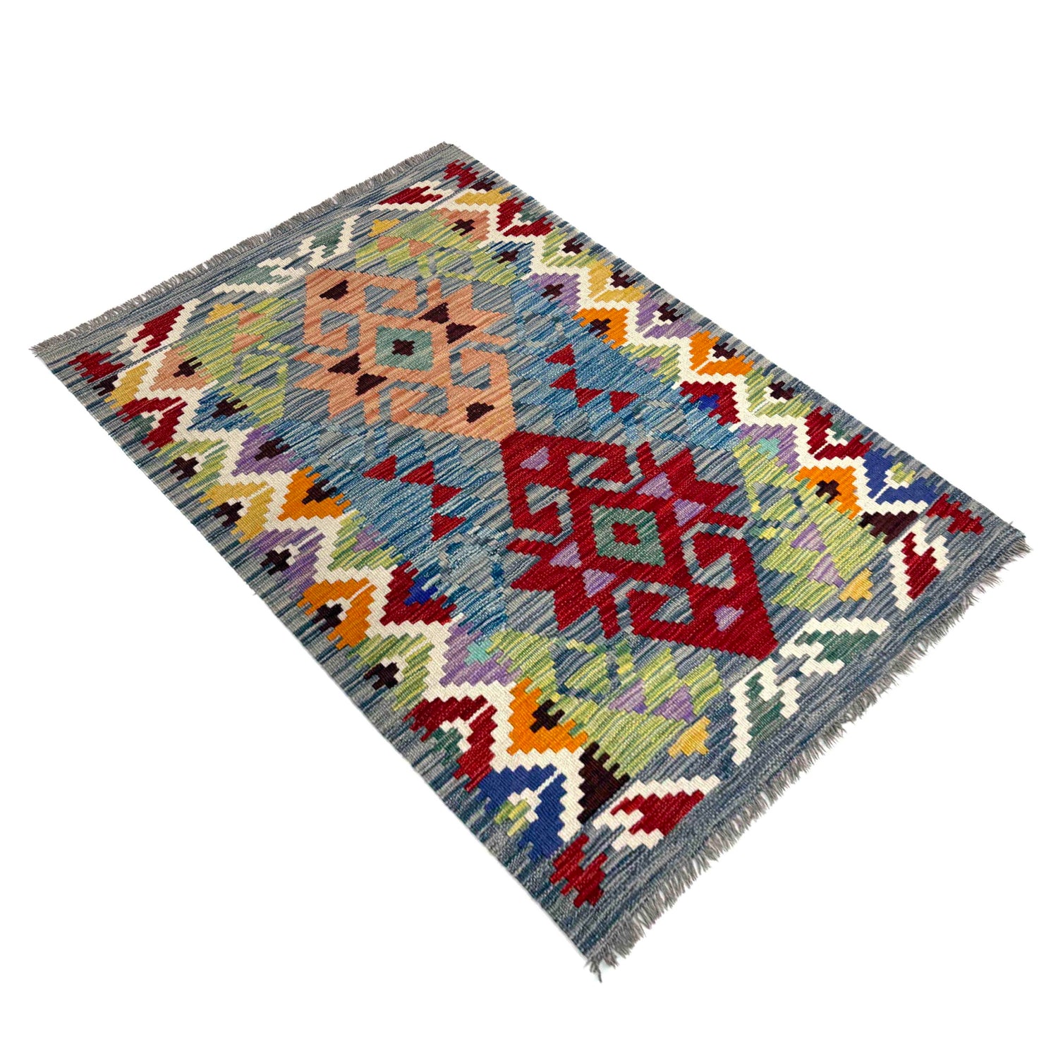 Handmade Vegetable Kilim 2' 7" x 3' 11" (ft) - No. Y39931