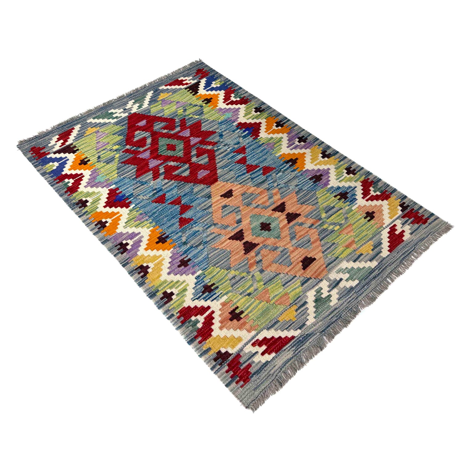 Handmade Vegetable Kilim 2' 7" x 3' 11" (ft) - No. Y39931
