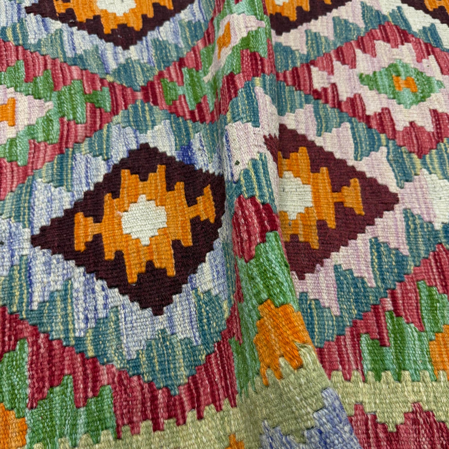 Handmade Vegetable Kilim 3' 5" x 5' 1" (ft) - No. Y39936