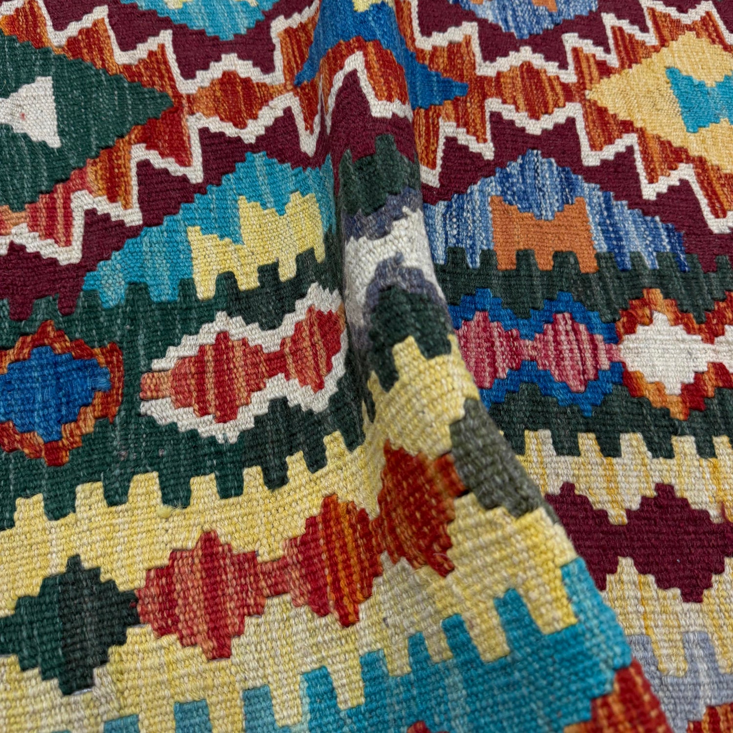 Handmade Vegetable Kelim 3' 5" x 4' 11" (ft) - No. Y39938