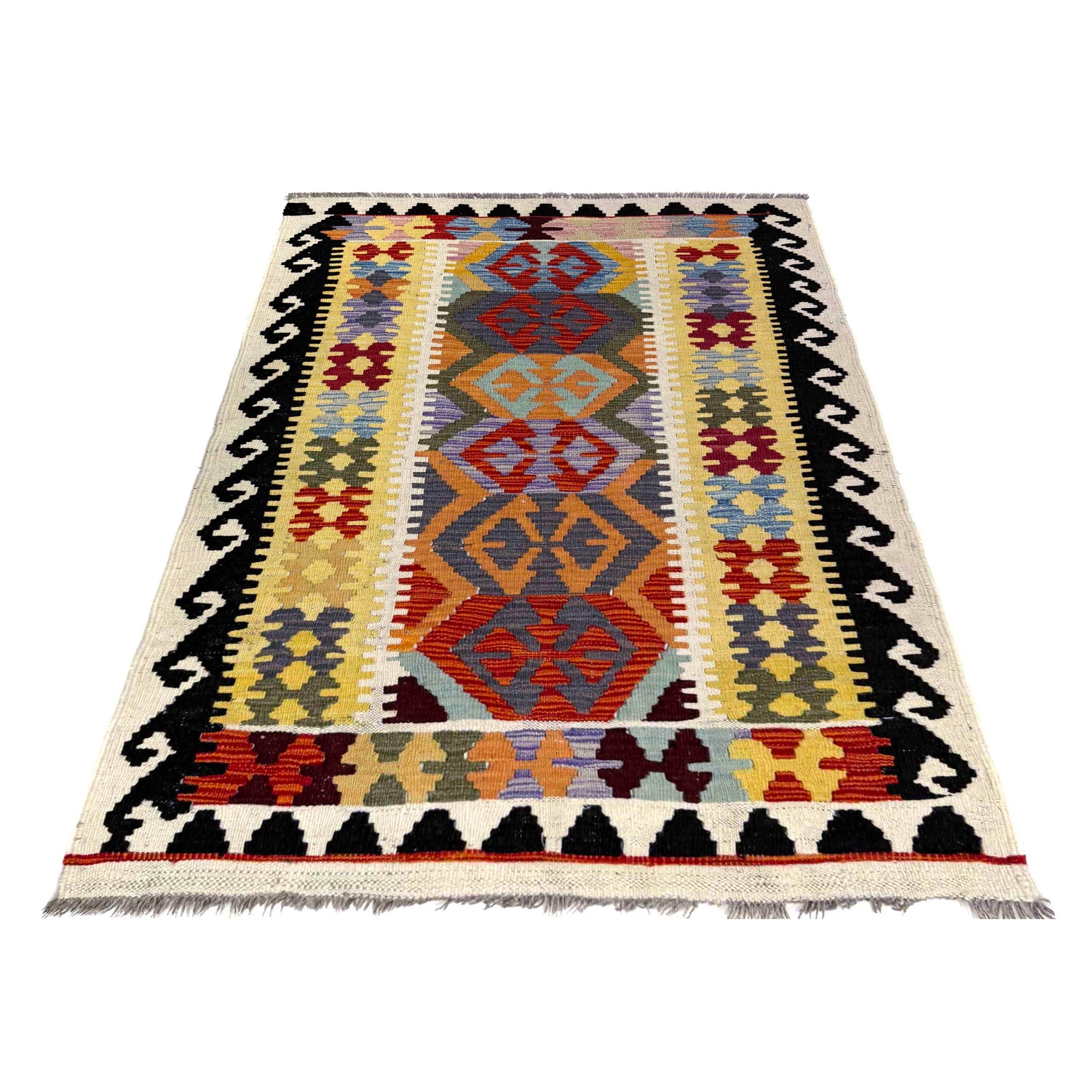 Handmade Vegetable Kilim 3' 6" x 4' 10" (ft) - No. Y39941