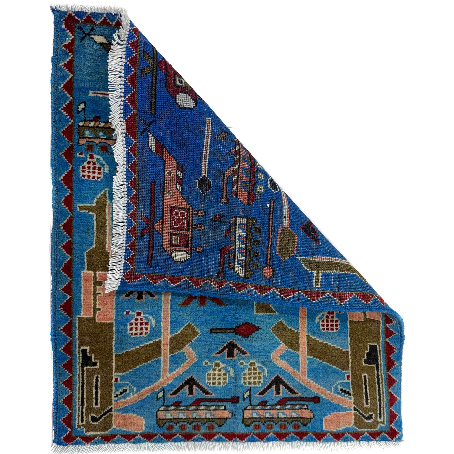 Hand Knotted War Rug 2' 0" x 2' 7" (ft) - No. Y39959