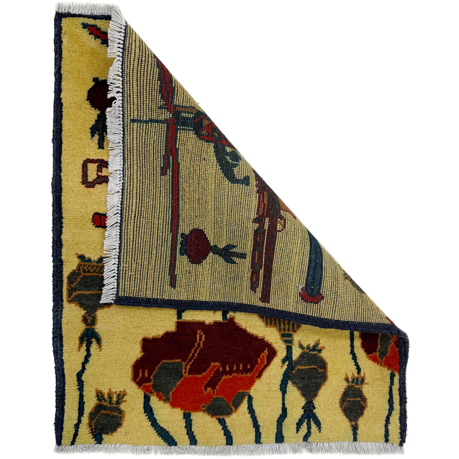 Ivory Color War Rug 2' 1" x 2' 6" (ft) - No. Y39969