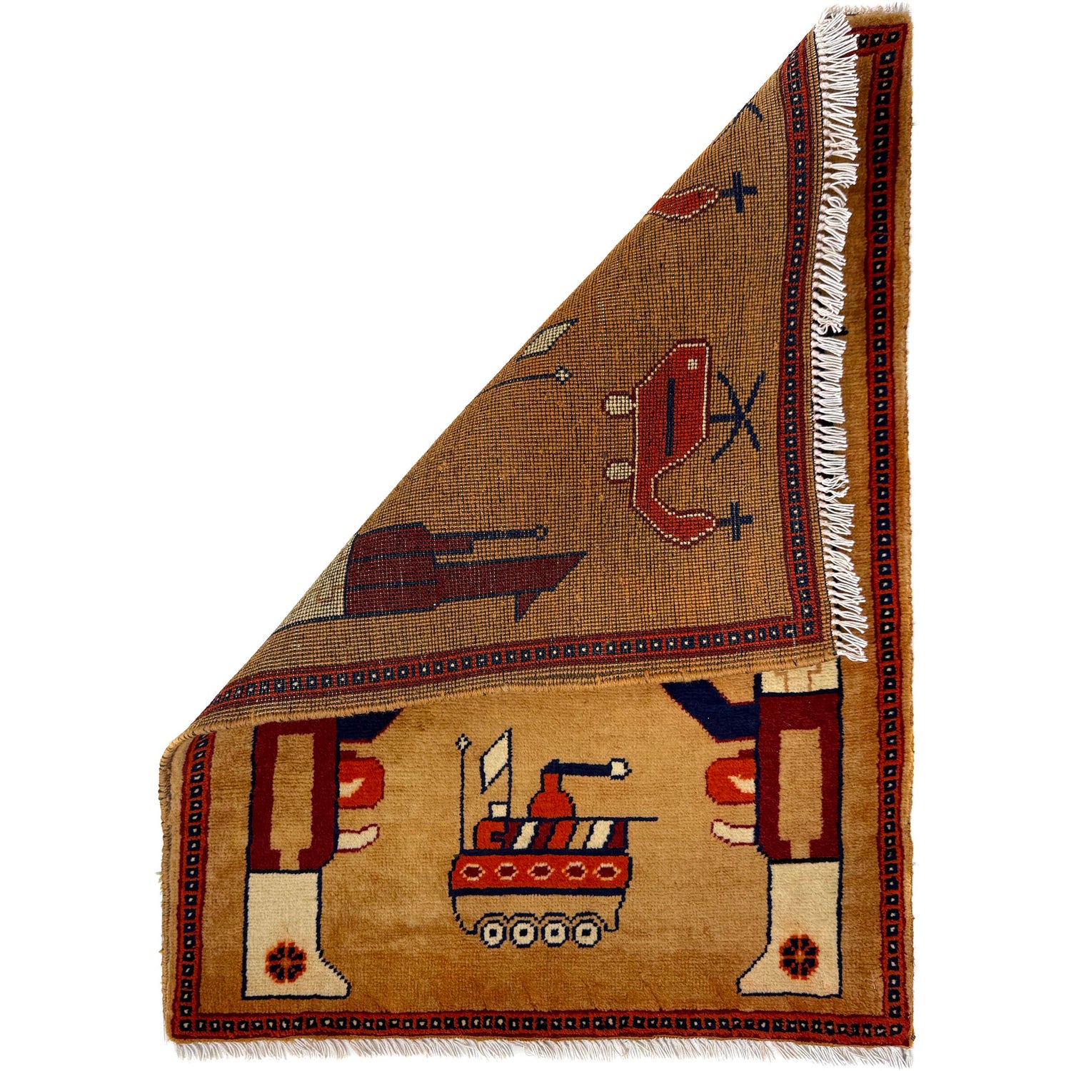 Handmade War Rug 2' 0" x 2' 8" (ft) - No. Y39972