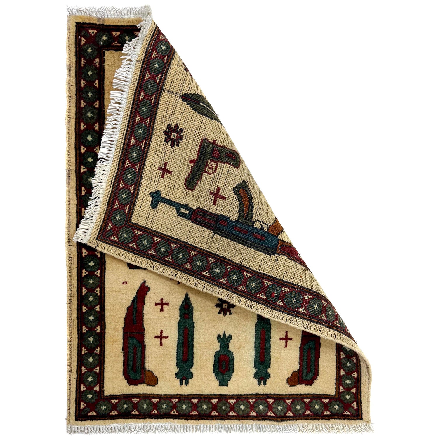 Hand Knotted War Rug 2' 1" x 2' 7" (ft) - No. Y39976