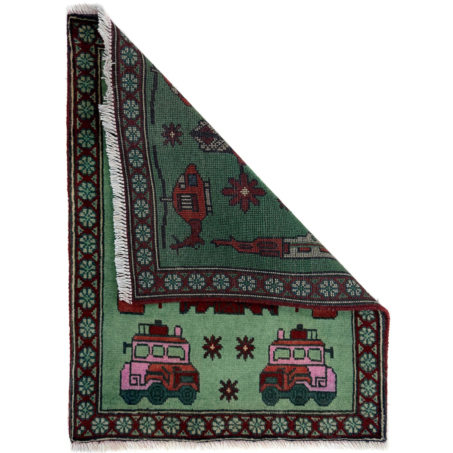 Handmade War Rug 2' 0" x 2' 7" (ft) - No. Y39982
