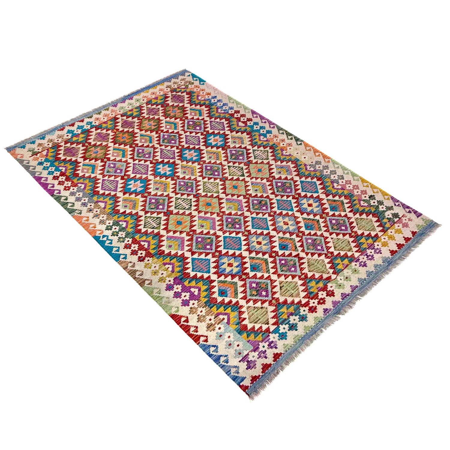 Handmade Vegetable Kilim 5' 7" x 8' 3" (ft) - No. Y39989