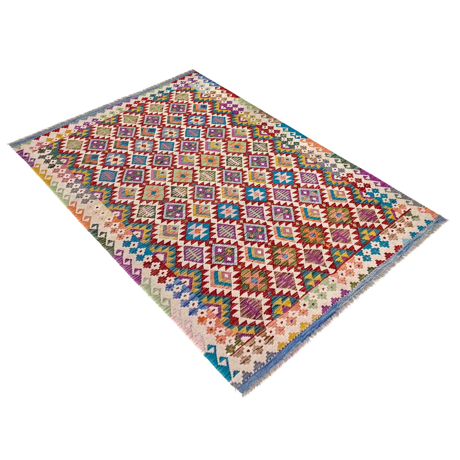 Handmade Vegetable Kilim 5' 7" x 8' 3" (ft) - No. Y39989
