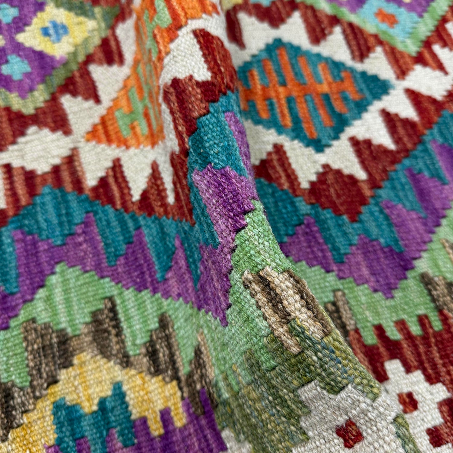 Handmade Vegetable Kelim 5' 10" x 8' 6" (ft) - No. Y39990