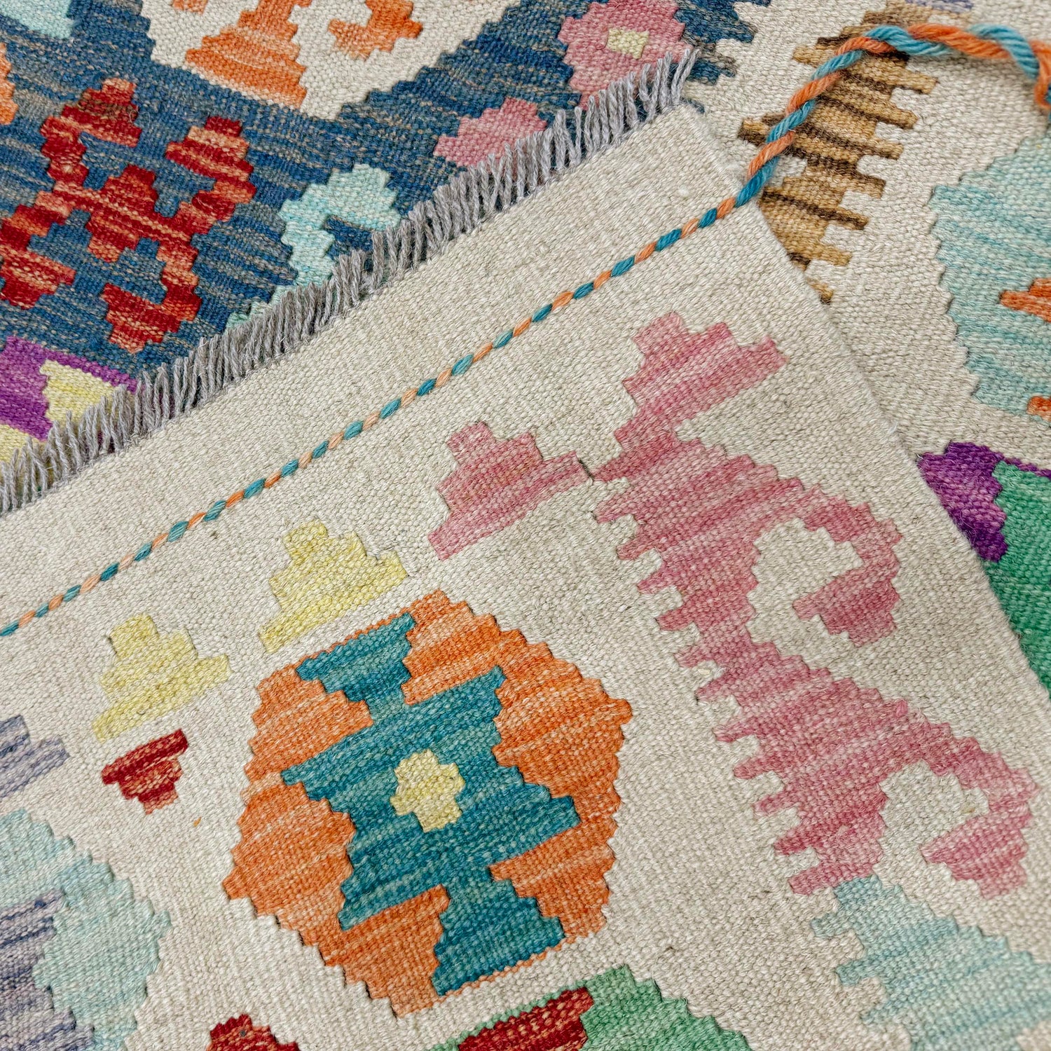 Handmade Vegetable Kilim 5' 8" x 8' 2" (ft) - No. Y39991