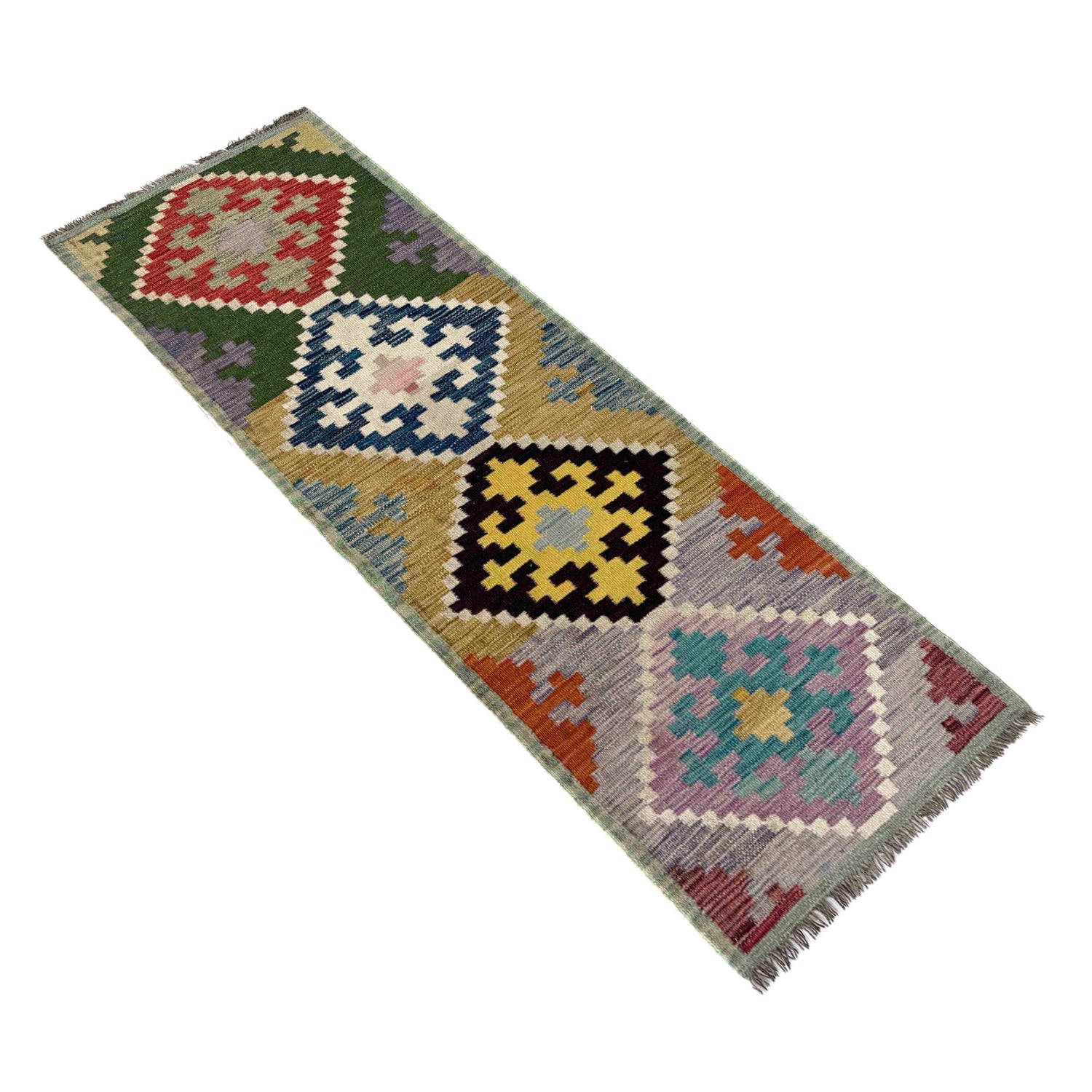 Vegetable Kilim Runner 2' 1" x 6' 9" (ft)- No. Y40004