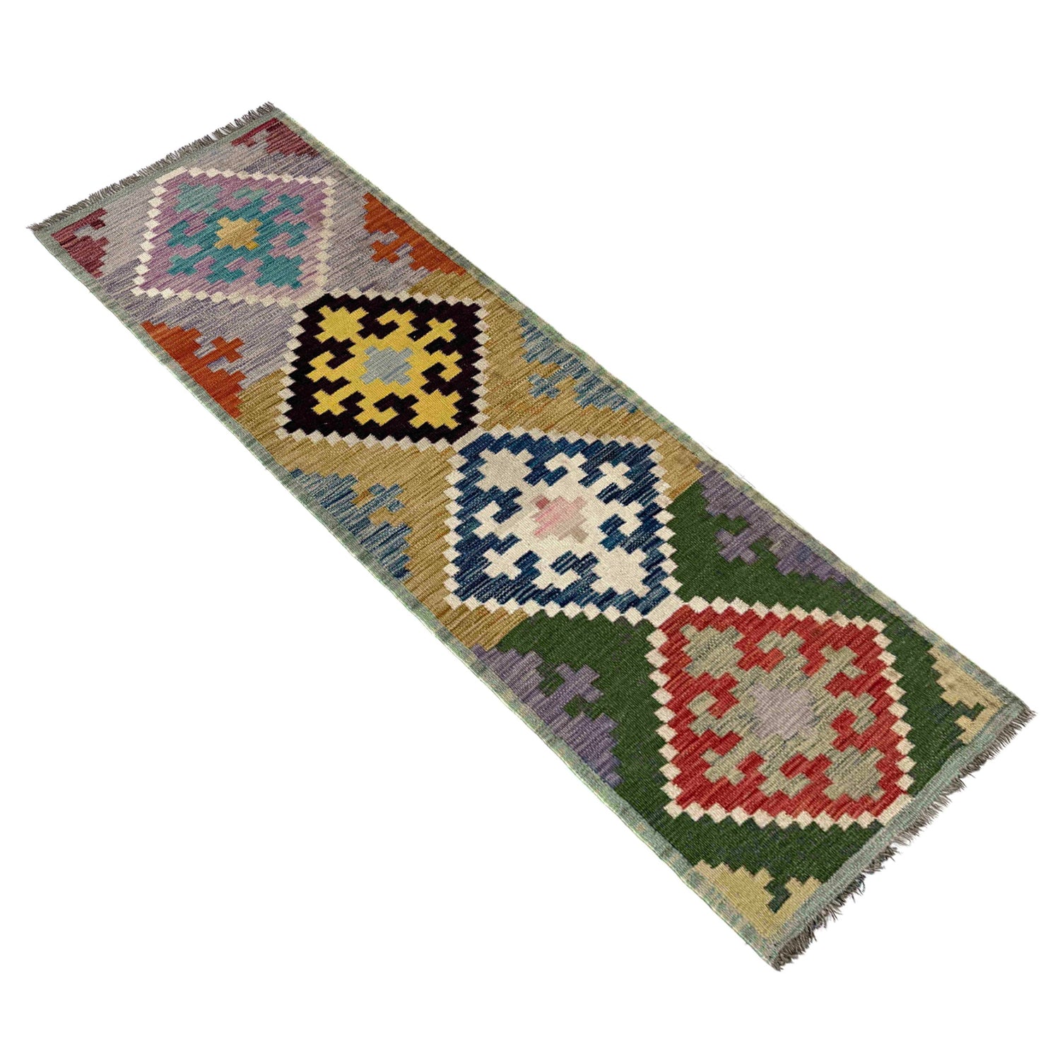 Vegetable Kilim Runner 2' 1" x 6' 9" (ft)- No. Y40004