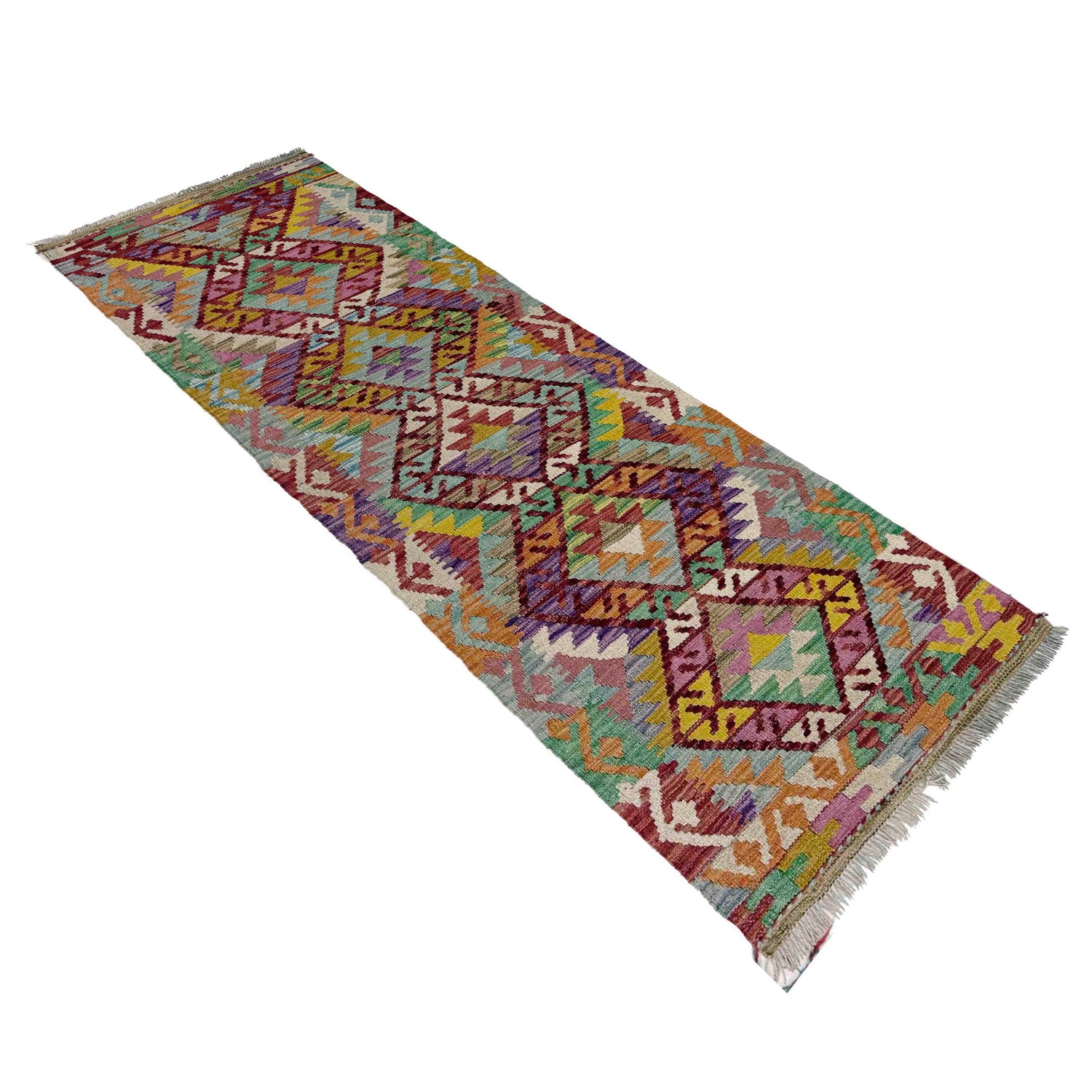 Vegetable Kelim Runner 2' 1" x 6' 4" (ft)- No. Y40006