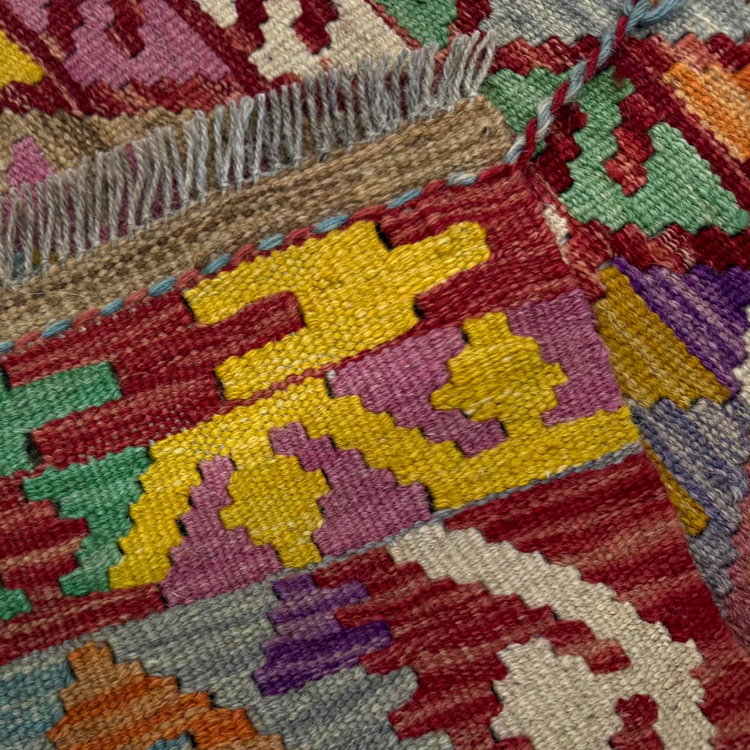 Vegetable Kelim Runner 2' 1" x 6' 4" (ft)- No. Y40006