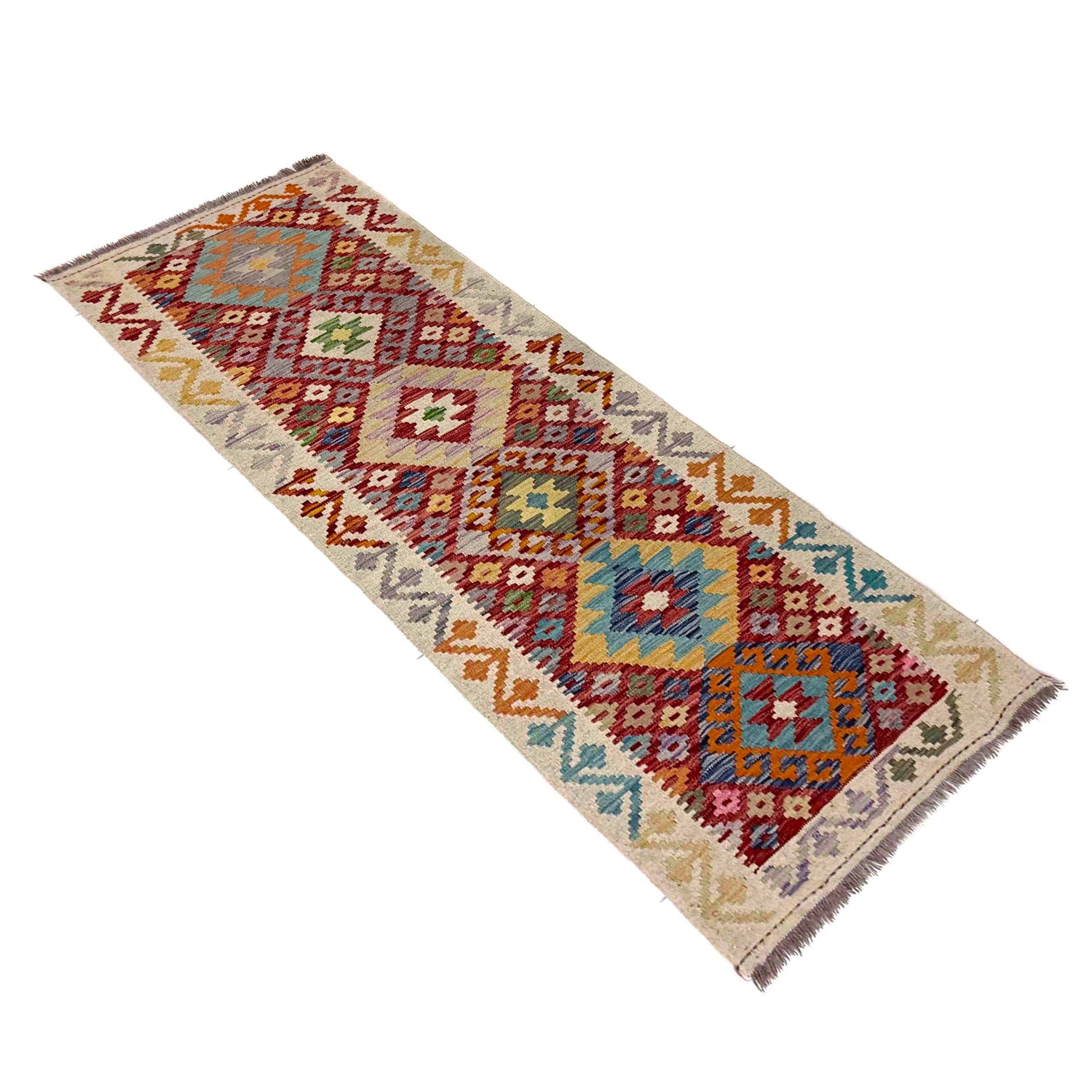 Vegetable Kilim Runner 2' 6" x 6' 11" (ft)- No. Y40010