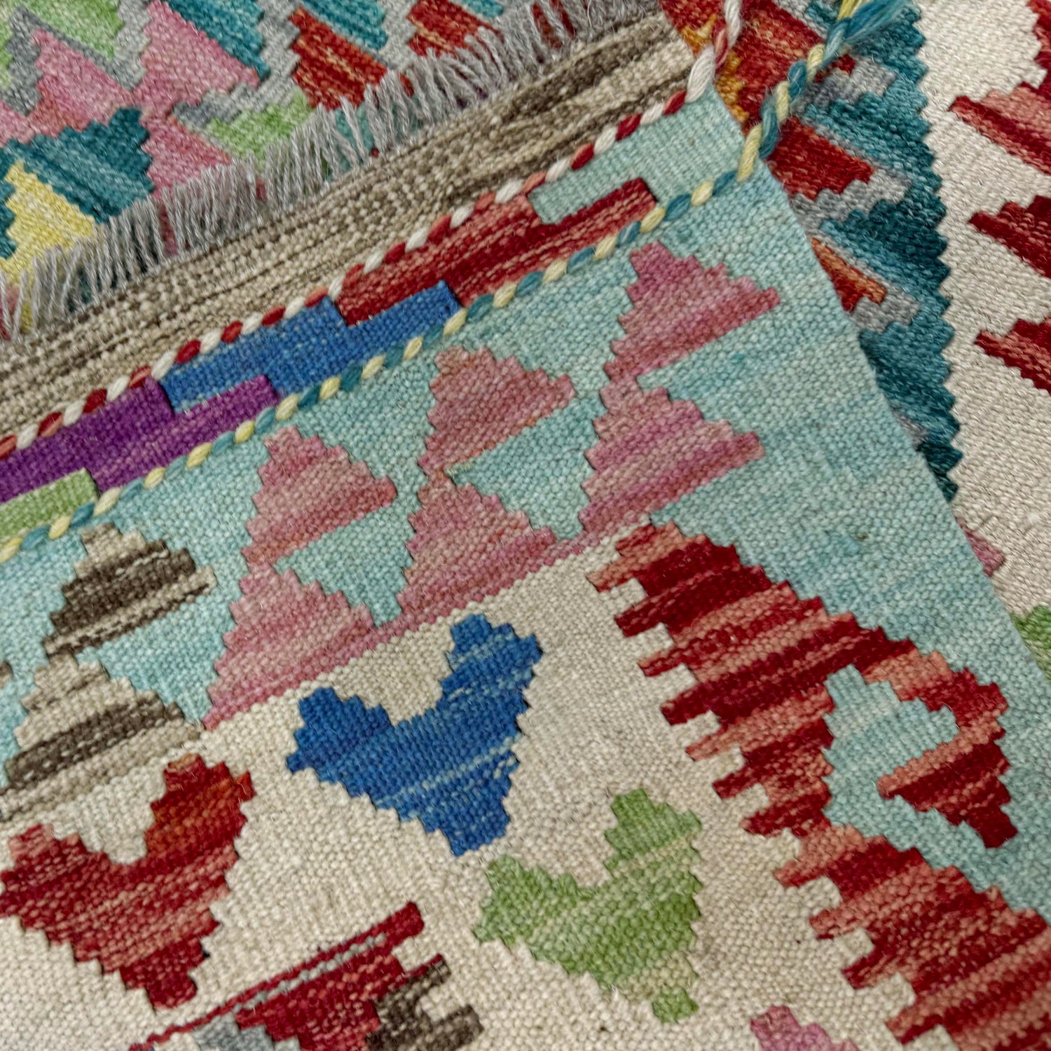 Handmade Vegetable Kilim 3' 4" x 5' 3" (ft) - No. Y40032