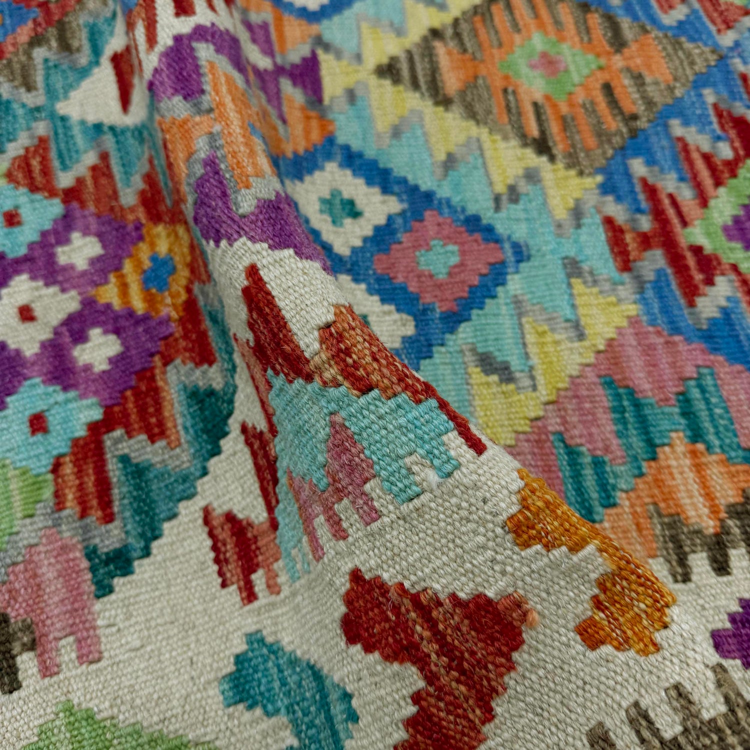 Handmade Vegetable Kilim 3' 4" x 5' 3" (ft) - No. Y40032