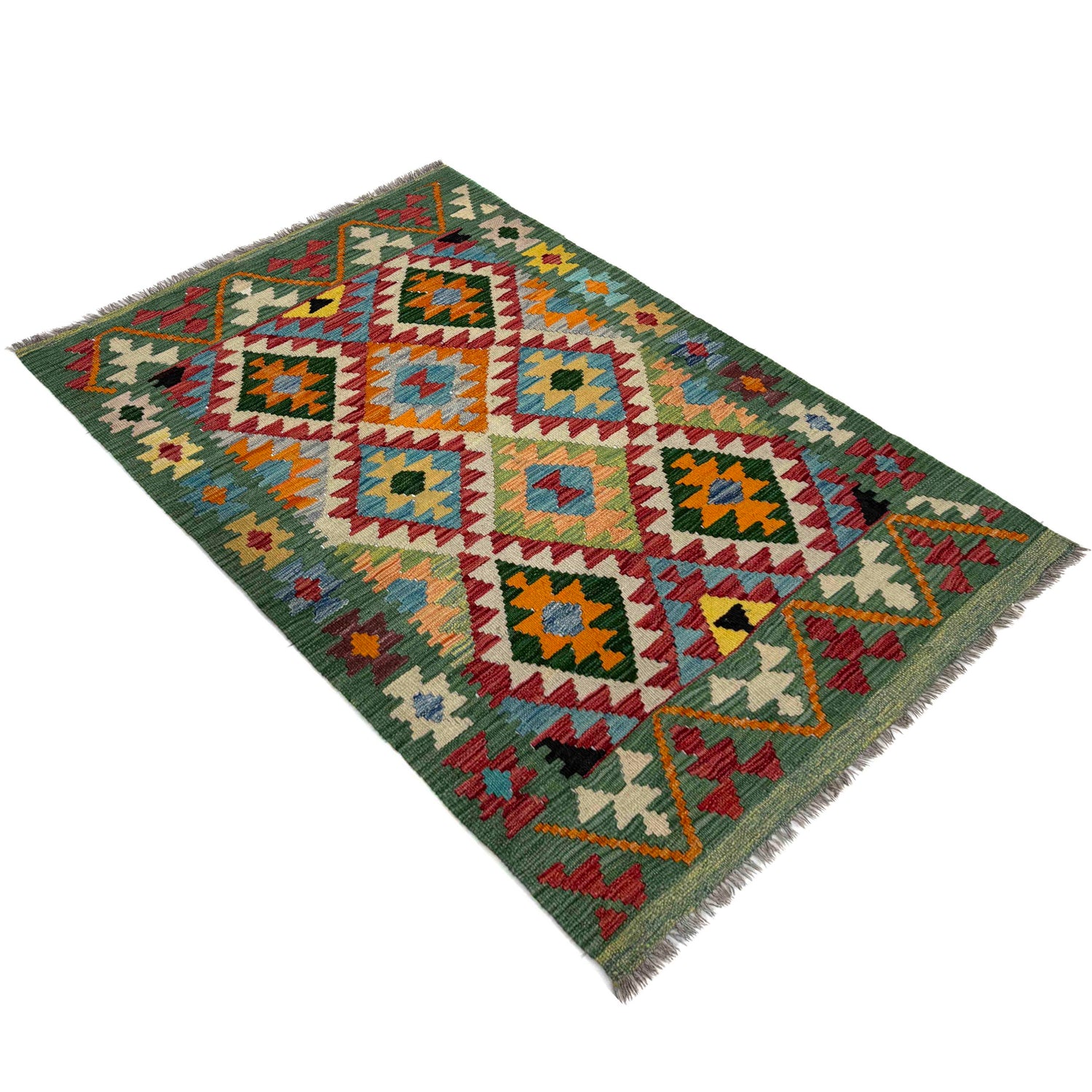 Handmade Vegetable Kilim 3' 3" x 5' 0" (ft) - No. Y40033