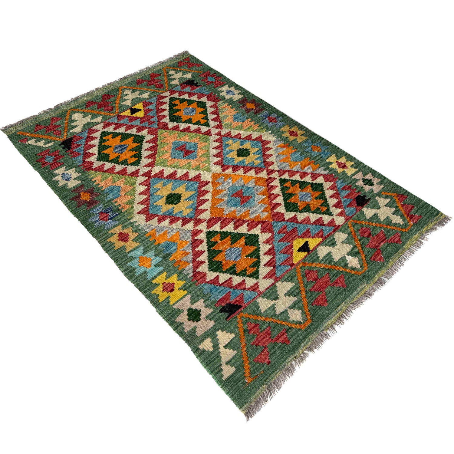 Handmade Vegetable Kilim 3' 3" x 5' 0" (ft) - No. Y40033