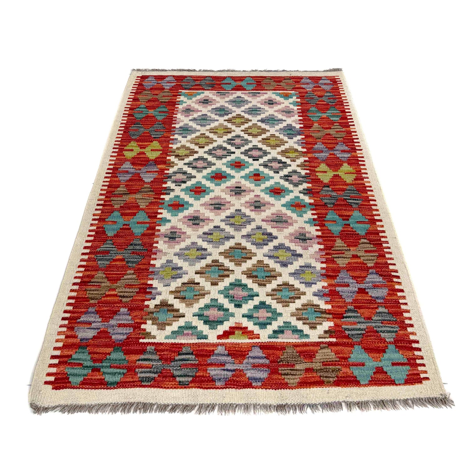Handmade Vegetable Kilim 2' 7" x 4' 1" (ft) - No. Y40036