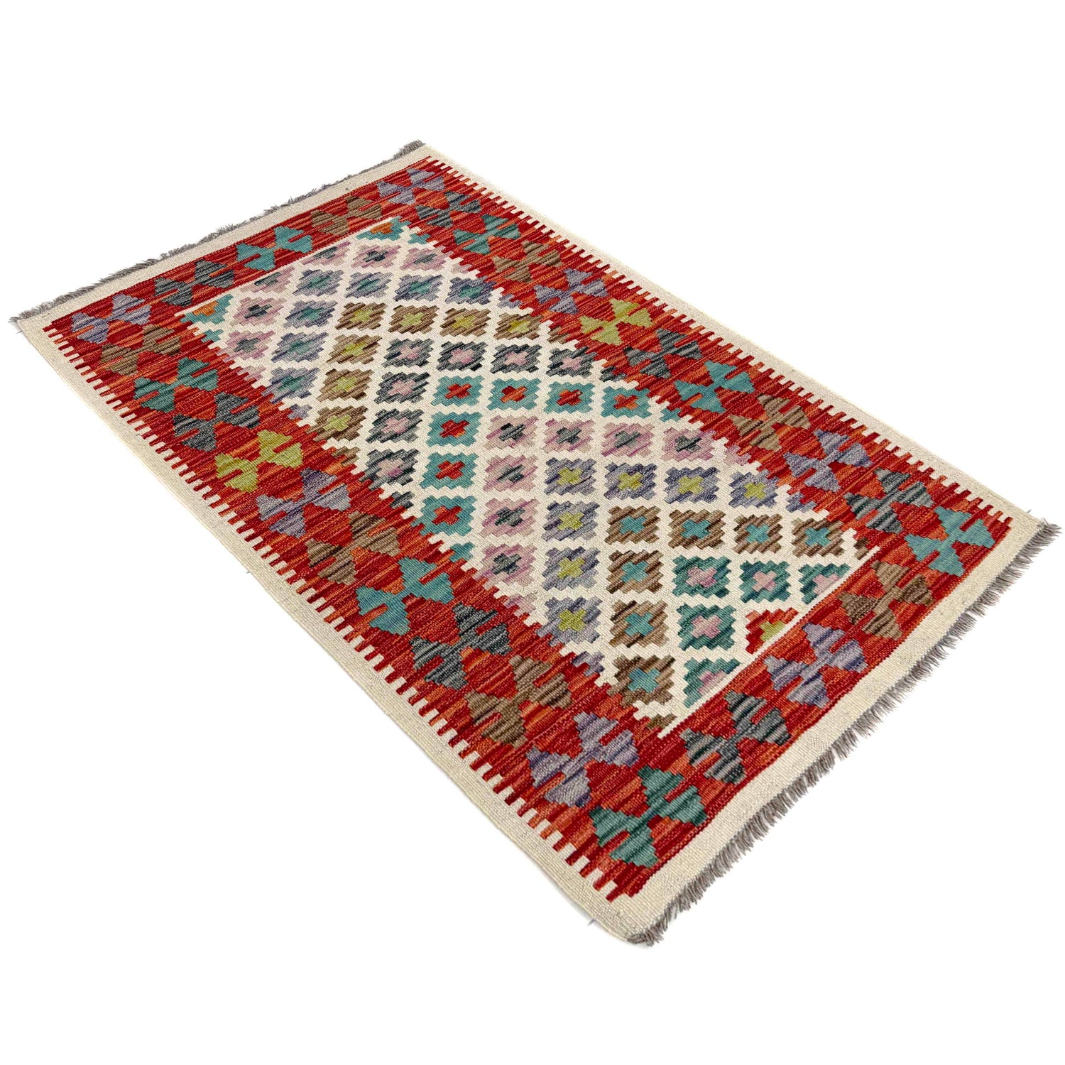 Handmade Vegetable Kilim 2' 7" x 4' 1" (ft) - No. Y40036