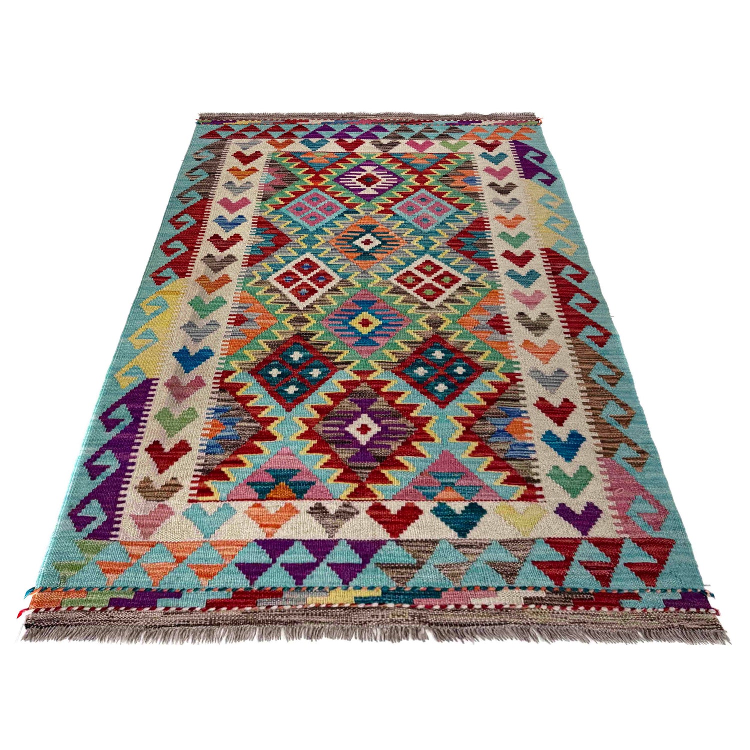 Handmade Vegetable Kilim 3' 3" x 5' 1" (ft) - No. Y40037