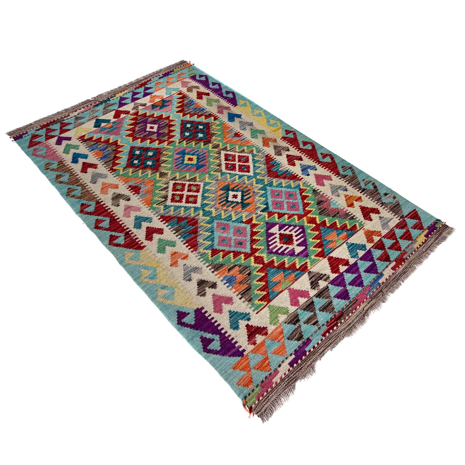 Handmade Vegetable Kilim 3' 3" x 5' 1" (ft) - No. Y40037