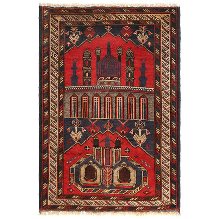 Handmade Jae Namaz 2' 8 x 4' 2 (ft) - No. 11705