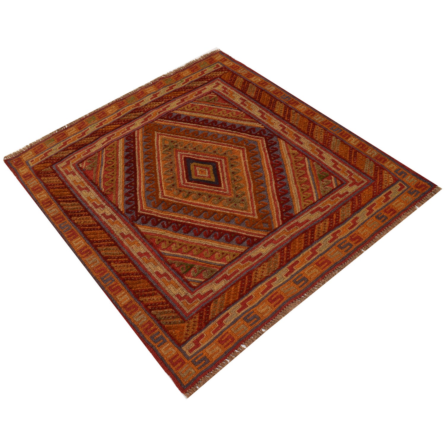 Small Square Rug  3' 8 x 4' 1 (ft) - No. 6475