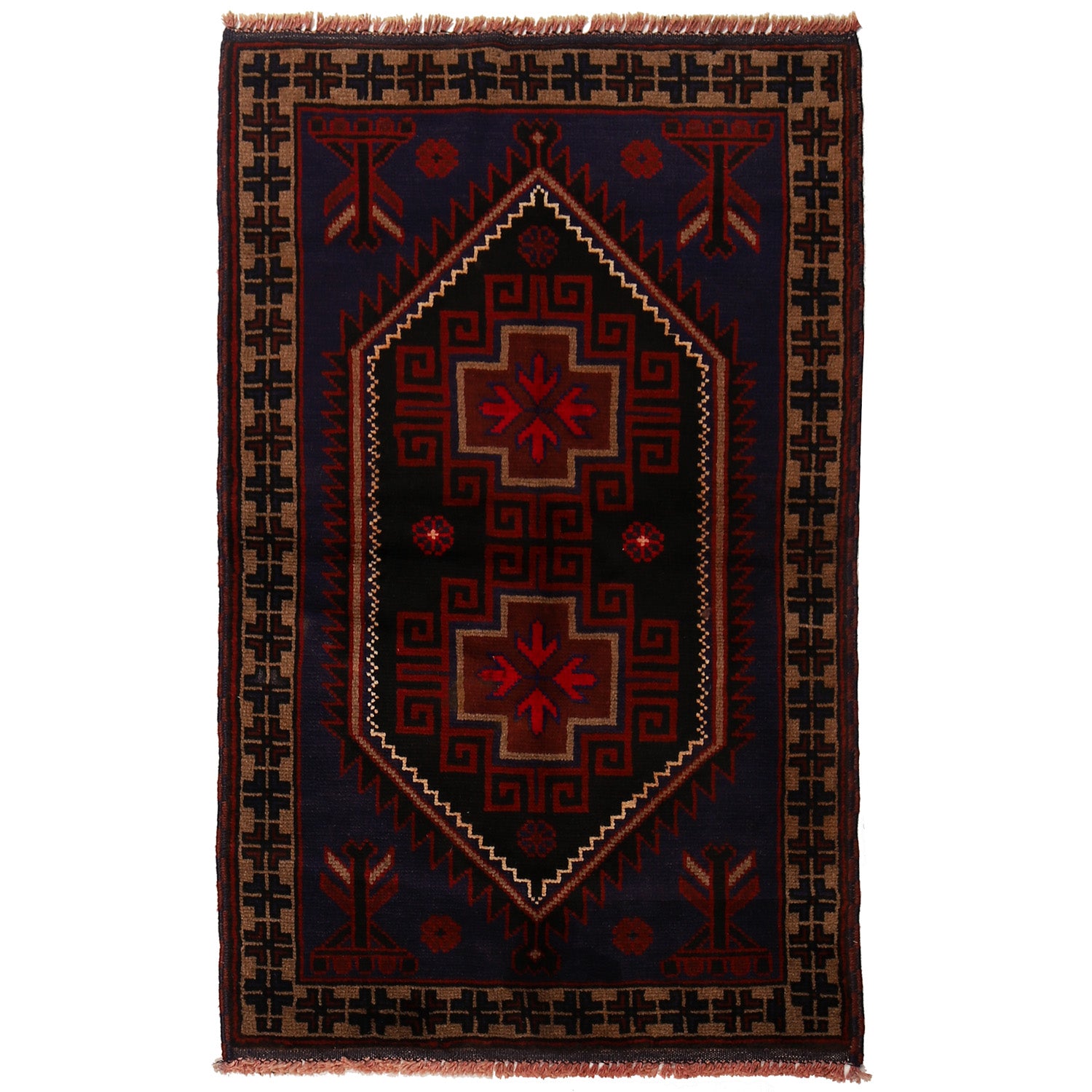 Handmade Baluchi Rug 2' 9 x 4' 4 (ft) - No. B16089