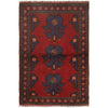 Red Color Baluchi Rug 3' 1 x 4' 6 (ft) - No. B16215