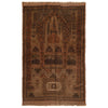 Hand Knotted Overdyed Rug 2' 8 x 4' 4 (ft) - No. B16282