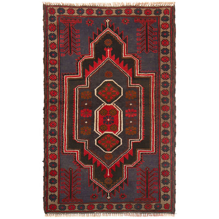 Tribal Baloch Rug 2' 8 x 4' 4 (ft) - No. B16304