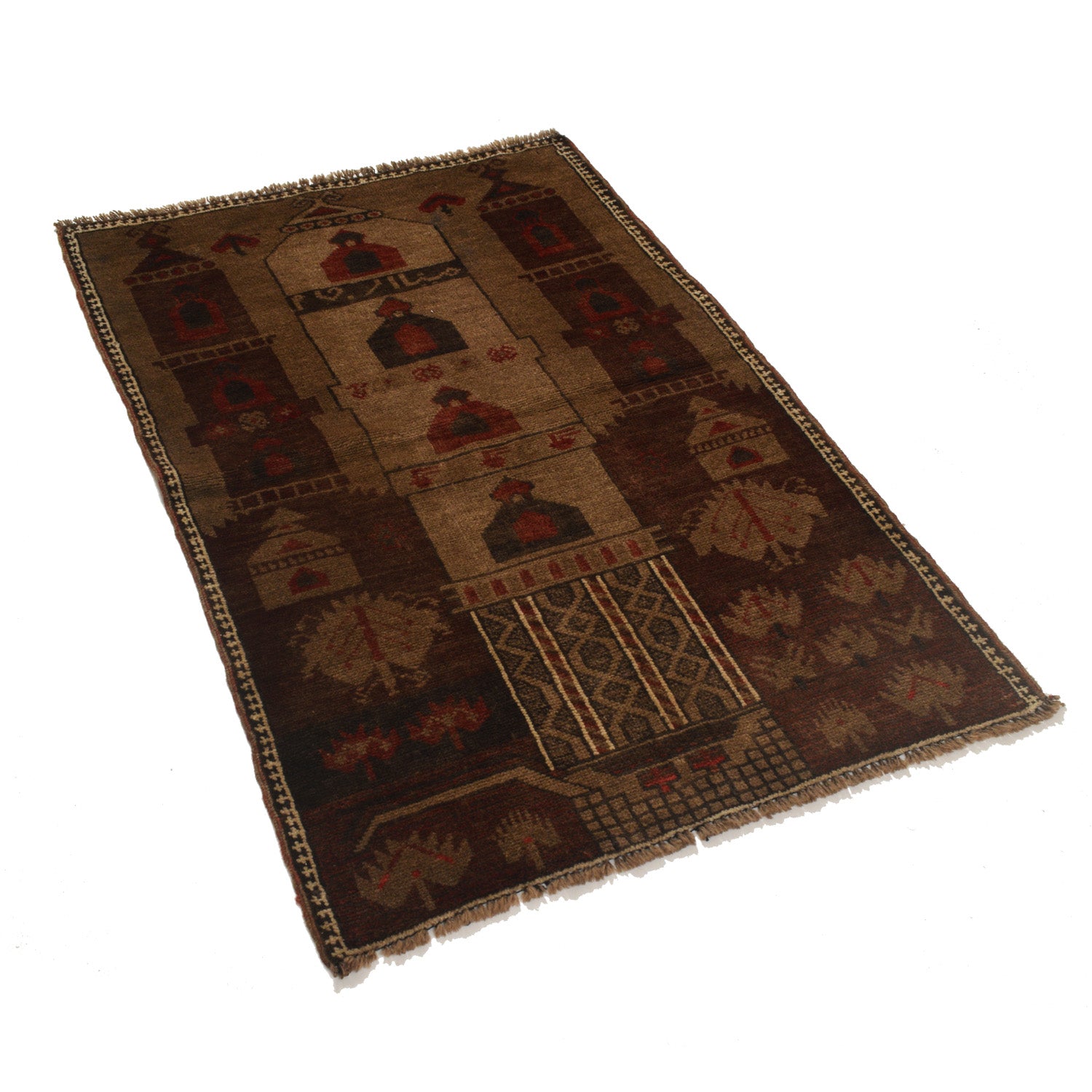Overdyed Prayer Rug 2' 7 x 4' 2 (ft) - No. B17031