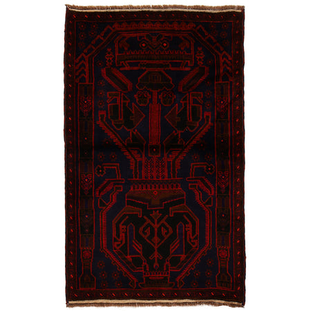 Handmade Baluchi Rug 3' 0 x 4' 8 (ft) - No. B17637