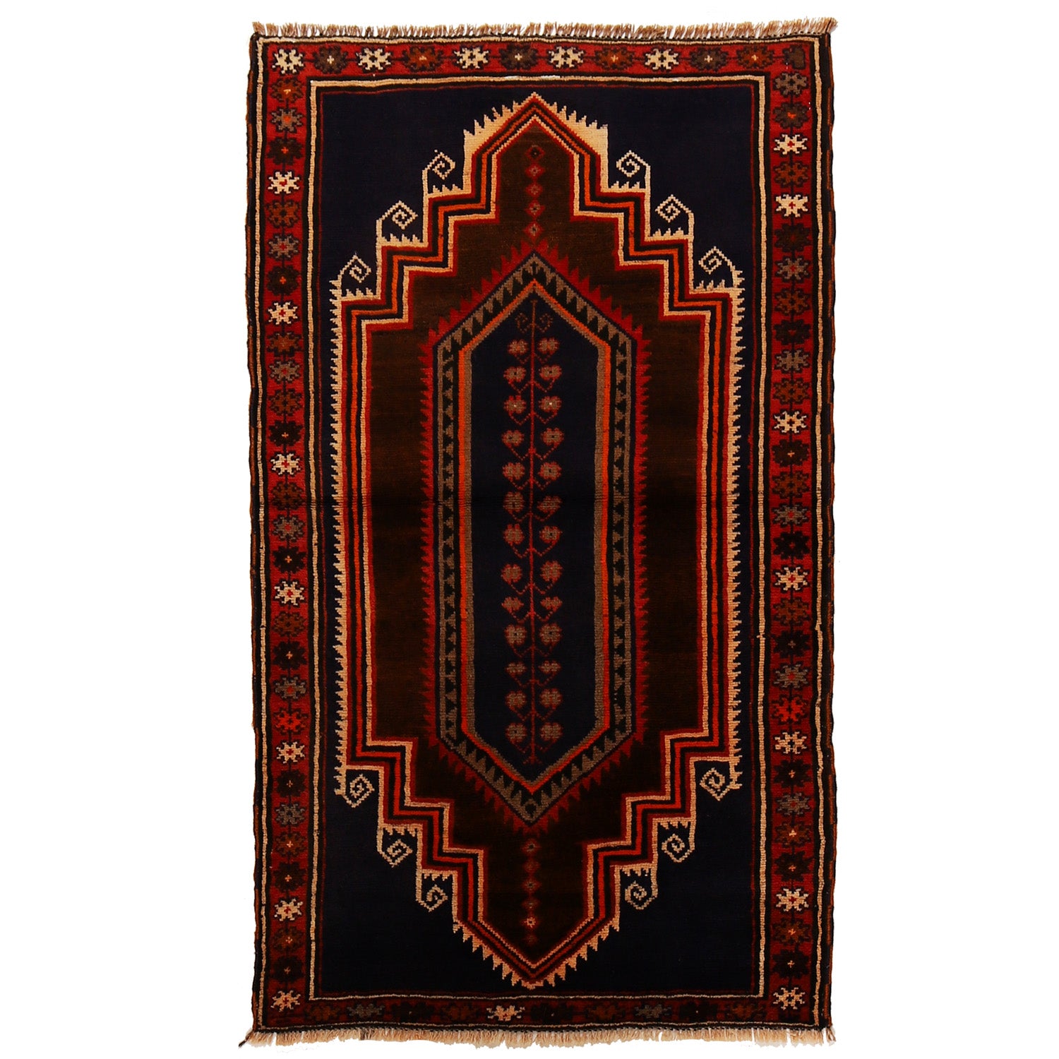 Hand Knotted Baluchi Rug 2' 7 x 4' 6 (ft) - No. B17649