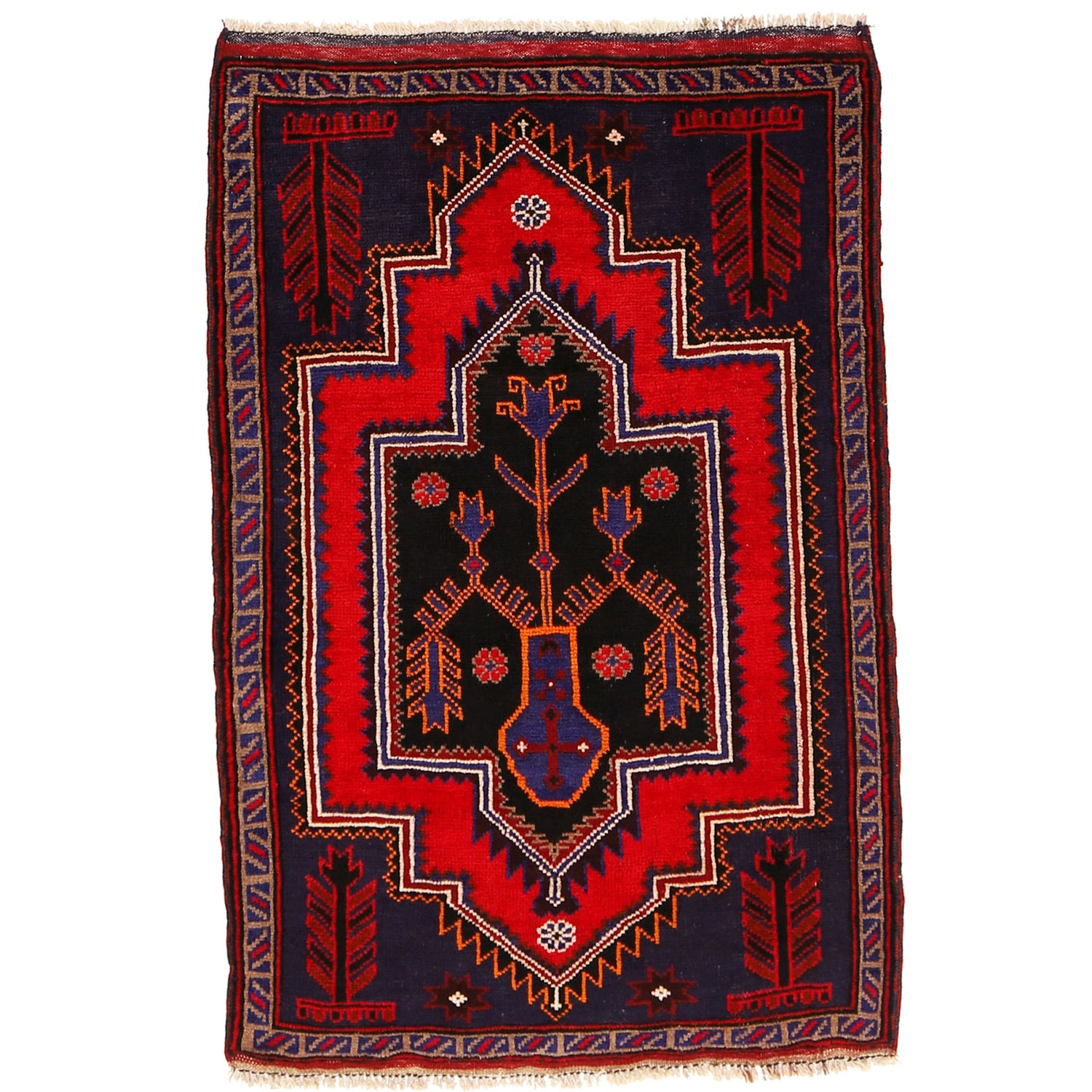 Traditional Baloch Rug 2' 8 x 4' 1 (ft) - No. B18436